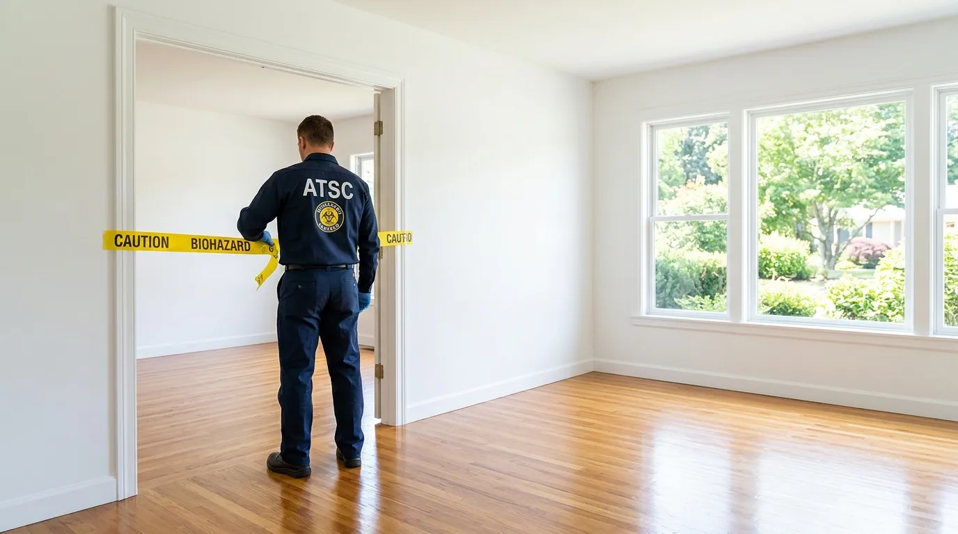 Certified biohazard cleanup crew performing Decomposition Cleanup in Seven Corners